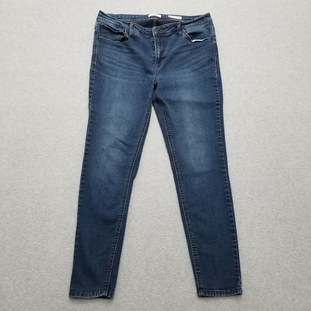 Kensie Jeans Womens 32x26 Blue Denim Skinny Mid Rise Stretchy Effortless